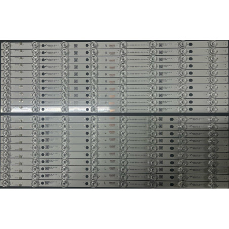 Set barete Panasonic 55" - 20 barete x 8 leduri - 10L + 10R - 3V - 540mm + 540mm - TB5507U V0_01 + TB5507U V1_01
