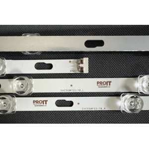 Set barete Samsung 55" - 4 barete x 10 leduri (5 + 5) - 3V - 1085mm - LM41-00871A / 907A + LM41-00872A / 908A