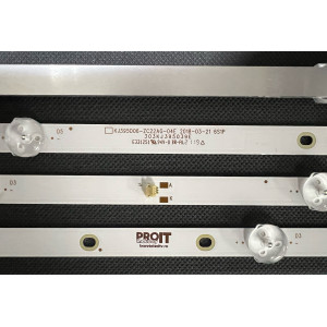 Set barete alte marci 40" - 3 barete x 6 leduri - 3V - 740mm - KJ395D06-ZC22AG-04E
