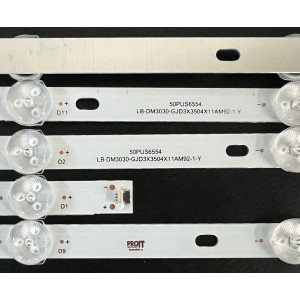 Set barete Philips 50" - 4 barete x 11 leduri (6 + 5) - 3V - 972mm - EVERLIGHT LBM500M1101-ZV-2(HF)(O)