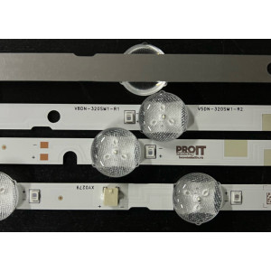 Set barete Samsung 32" - 2 barete x 7 leduri - 3V - 620mm - V8DN-320SM1-R1 - V5DN-320SM1-R2