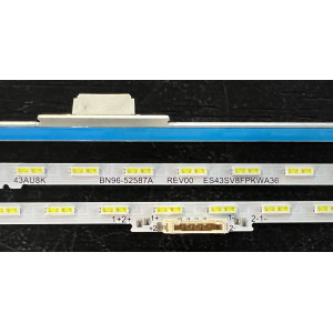 Set barete Samsung 43" - 2 barete laterale x 36 leduri - 3V - 466mm - BN96-52587A - LM-01040A - 43AU8K