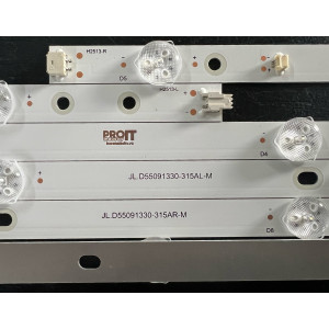 Set barete alte marci 55" - 5 barete x 9 leduri (4 + 5) - 3V - 1050mm - JL.D55091330-140CL-M +  JL.D55091330-140CR-M