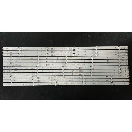 Set barete LG 65" - 6 barete x 10 leduri (5 + 5) - 3V -  1330mm - 3A+3B+3C+3D - SSC_65UJ63_UHD_A B C D