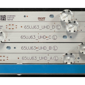 Set barete LG 65" - 6 barete x 10 leduri (5 + 5) - 3V -  1330mm - 3A+3B+3C+3D - SSC_65UJ63_UHD_A B C D