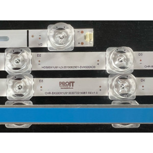 Set barete Hisense 50" - 3 barete x 14 leduri (8 + 6) - 3V - 915mm - CRH-BX500X1U913030T031498T-REV1.0