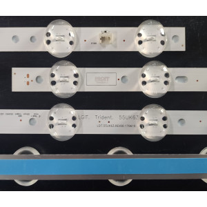Set barete LG 55" - 3 barete x 8 leduri - 6V - 598mm - LGIT Trident 55UK63 - LG Innotek 55inch 55UK63