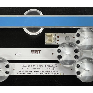 Set barete LG 43" - 5 barete x 5 leduri - 3V - 465mm - SSC_Y21 Slim Trident 43UP80_S
