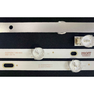 Set barete LED alte marci 32" - 3 barete x 6 leduri - 3V - 580mm - DLED32SLT 3X6 0005 - JL.D320427005-T - JL.D321225006-T