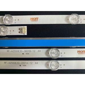 Set barete LG 55" - 8 barete x (5 + 6 leduri), 4B1 + 4B2, 3V, 467mm + 570mm, 55UJ620V