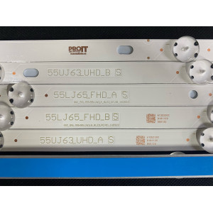 Set barete LED LG 55" - 5 barete x 8 leduri (A + B - 4 + 4 leduri), 10 bucati - 55UJ63_UHD_A + 55UJ63_UHD_B