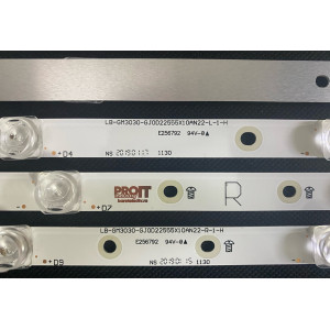 Set barete Philips 55" - 5 barete x 10 leduri - 5L + 5R - 3V - 550mm + 533mm - LB-GM3030-GJ0D22555X10PC09-T - LBM550M1001-SK-2