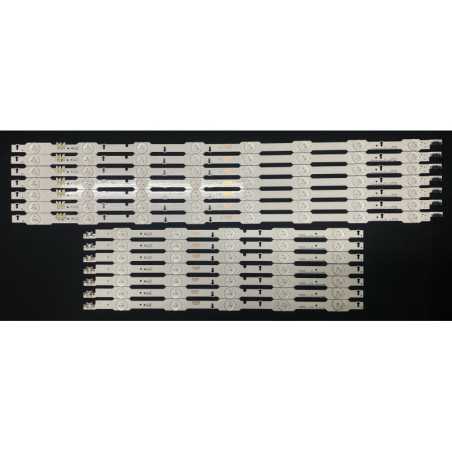 Set barete LED Samsung 55" - 7 barete x 13 leduri - 8 + 5 leduri - 3V - DUGE-550DCA-R5 + DUGE-550DCB-R5