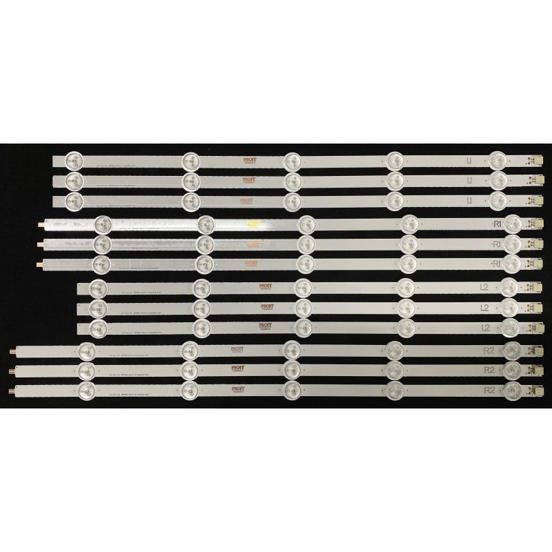 Set barete LG / Panasonic 50" - 6 barete x 10 leduri - 5 + 5 - (3L1+3R1+3L2+3R2) - 3V
