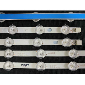 Set barete Panasonic + Vestel 50" - 7 barete verticale x 9 leduri - 465mm - 3V - 50'' NDV REV1.1/A + 50'' NDV REV1.1/B