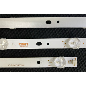 Set barete LED Panasonic 40" - 3 barete x 8 leduri - 6V - 795mm - IC-D-HWBJ40D660